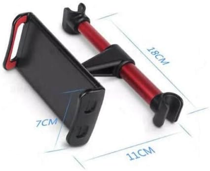 360 Degree Rotation Car Headrest Holder for iPhone/iPad/Cell Phone (Red)