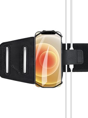 Detachable & 360° Rotatable Armband - Reflective Strap with Zipper Pocket Holder Bag - Compatible with iPhone 16 15 14 Pro Max Plus Samsung Galaxy Note for Running Workout Exercise Walking & Sports
