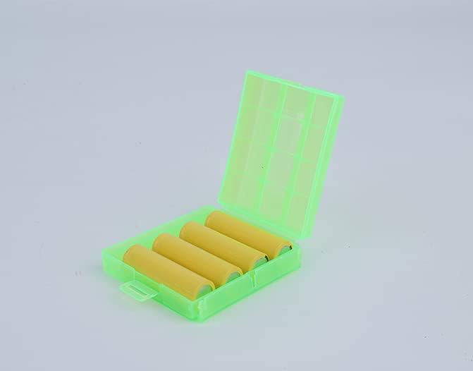 Heyiarbeit AA/AAA Battery Organizer Box PP Battery Storage Case Battery Holder Storage for Carrying Battery Green 4Pcs