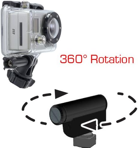 ChargerCity Secure Dual Post Lock Telescopic Headrest Mount w/Sliding Aluminum arm for Insta 360 & GoPro Fusion Action Camera