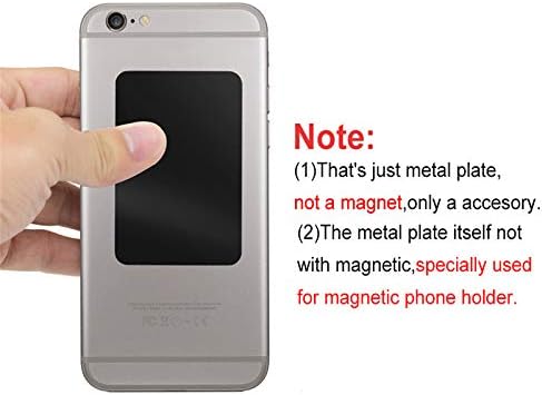 GDMINLO Mount Metal Plate(8Pack) for Magnetic Car Mount Phone Holder with Full Adhesive for Phone Magnet, 8X Rectangular (Black)