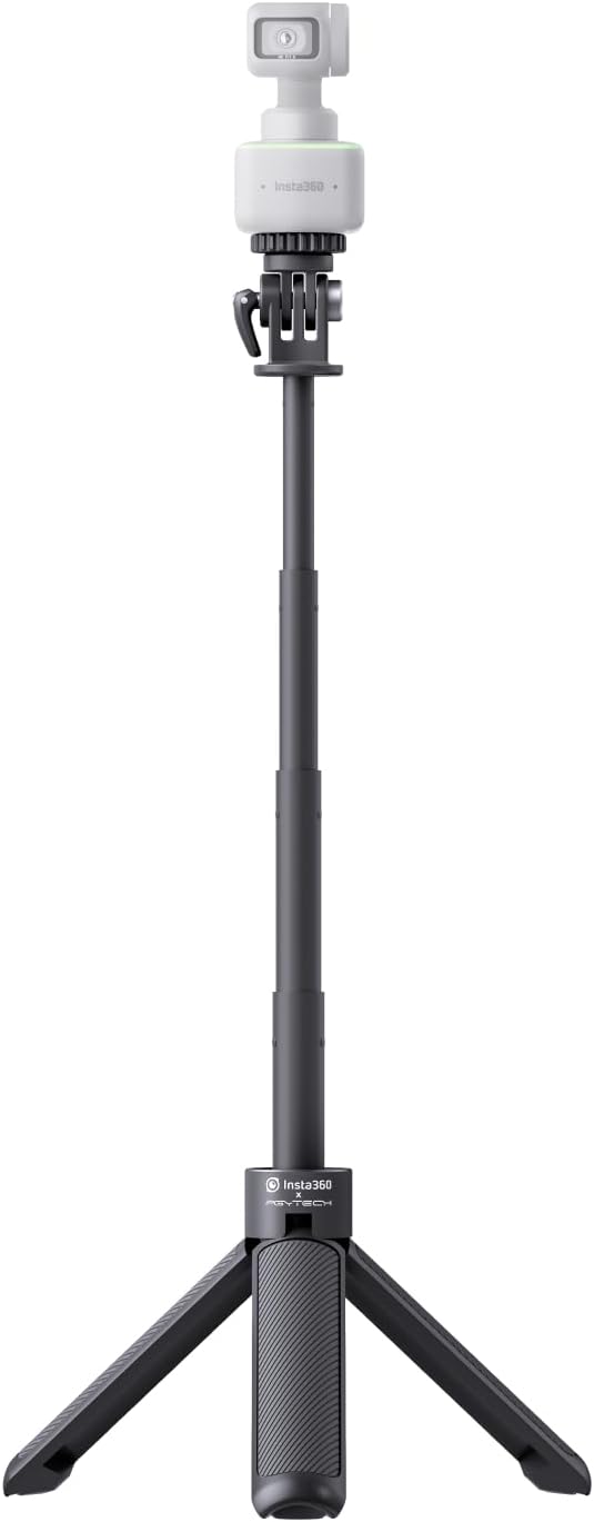 Insta360 Mini 2-in-1 Tripod, Lightweight Selfie Stick and Tripod, Compatible with Insta360 Ace/GO/Link/X Series, Black