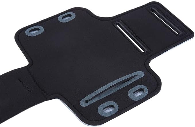 Black Armband Exercise Workout Case with Keyholder fits Jogging Compatible with T-Mobile REVVL 6 PRO (not Regular Model). Fits Arms up to 12 inches Big.