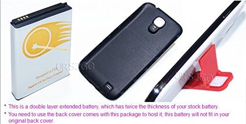 High Capacity 8600mAh Extended Battery Back Cover Folding Bracket Compatible with AT&T Samsung Galaxy S4 SGH-I337 Phone
