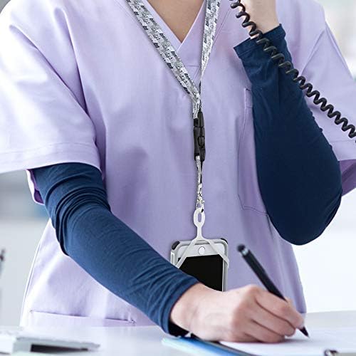 Gear Beast Cell Phone Lanyard - Mobile Phone Lanyard with Case Holder, Card Pocket, Soft Neck Strap, and Detachable Clip - Compatible with iPhone, Galaxy, & Most Smartphones - Skiing