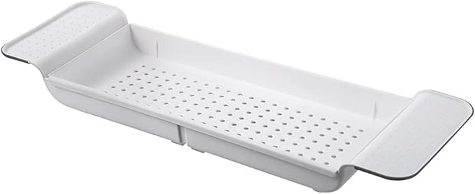 Expandable Bathtub Tray Adjustable Bathtub Storage Shelf Holder For Book Wine Phone Multifunctional Bathroom Tub Rack