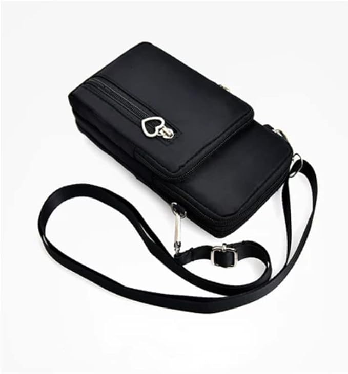 Cellphone Little Crossbody Purse Bag Armband for iPhone 15 14 13 12 Pro Max, Samsung Galaxy Note 20 S24 S23 S22 S21 S20 Ultra Plus Fe A15 5G A13 A14 A54 5G A53 A32 A03S A05S A71 Pixel 8 7 Pro (Black)