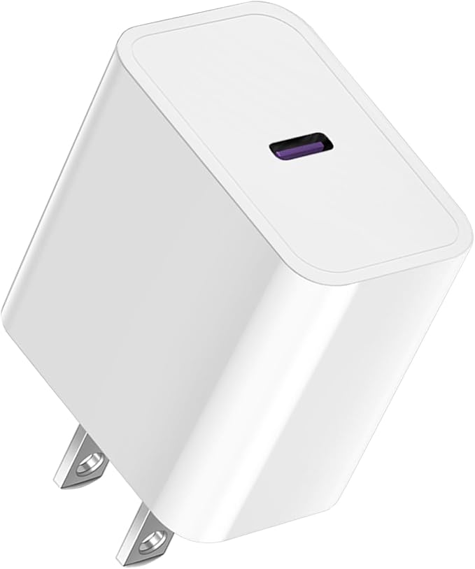 USB C Charger Block 20w for Apple MagSafe Charger iPhone 16/15/14/13/12/AirPods (Only Type-C Power Adapter, Cable not Included), White 1-Pack