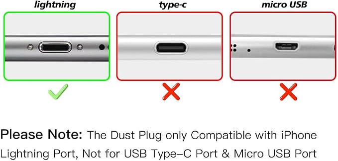 20X Anti Dust Plugs for iPhone 14, 14 Pro Max, 13, 13 Pro Max, 12, 12 Pro Max, 11, 11 Pro, X, XS, XR, 8, 7, iPhone Lightning Charging Port Dust Cover with Cleaning Brush, iPhone Silicone Dust Plugs