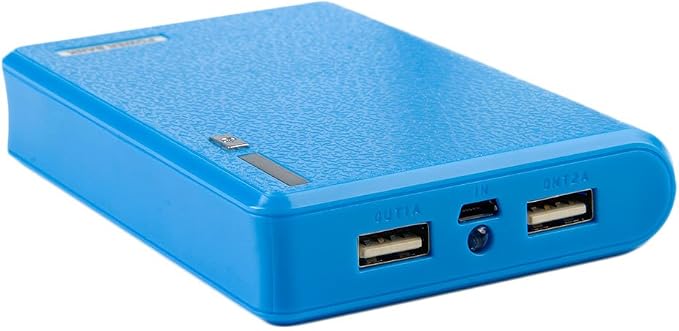 USB 4X 18650 External Backup Charger Box for Case for Packs for Cell Phones Box, blue
