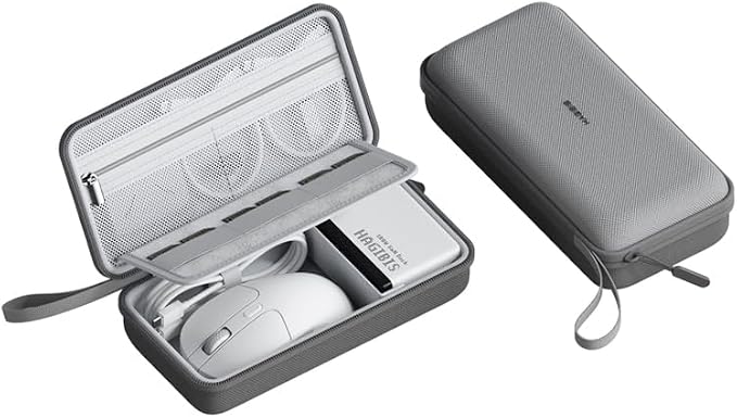 Hagibis Electronics Organizer Travel Case Cable Organizer Bag Pouch Portable Waterproof Carry Case for Cable, Charger,Power Bank, SD Card, Mouse, USB Flash Disk (DPB02 Grey)
