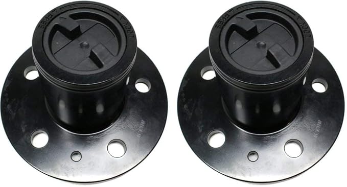 Evan-Fischer Manual Locking Hub Set of 2 compatible with Ford Ranger 90-97 Black 4.5 Bolt Circle 5-Stud 27 Splines