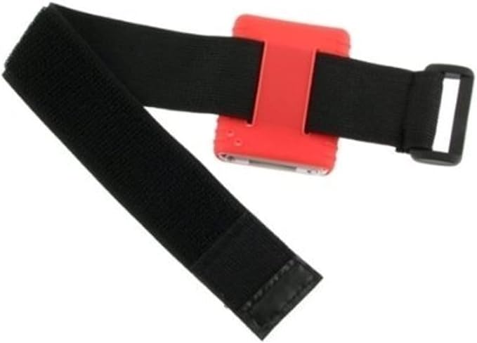 Universal Elastic Adjustable Sport Armband Strap for All Models of iPod with Silicone or MP3 or Leather Case and Multifunctional Outdoor Arm Bag with Armband Slots (1-Pack, Black)