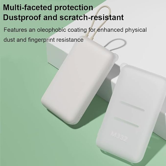 All-Round Protection Silicone Case forXiaomi Built-in Cable Power Bank 20000 33W PB2033MI Shockproof Dustproof Protective Power Bank Case