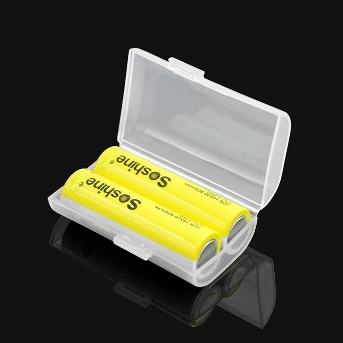 Heyiarbeit 2 x AA Battery Storage Case Holder Organizer Box Transparent 5Pcs