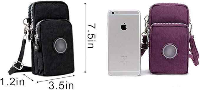 ZGMYC 3-Layers Cellphone Pouch Wristlet Purse Waterproof Sports Armband Shoulder Bag Wallet