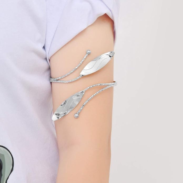 Suoirblss Metal Egyptian Arm Bracelet Upper Arm Cuff Jewelry Arm Bangles Armband for Women Wedding Gypsy Boho Armband