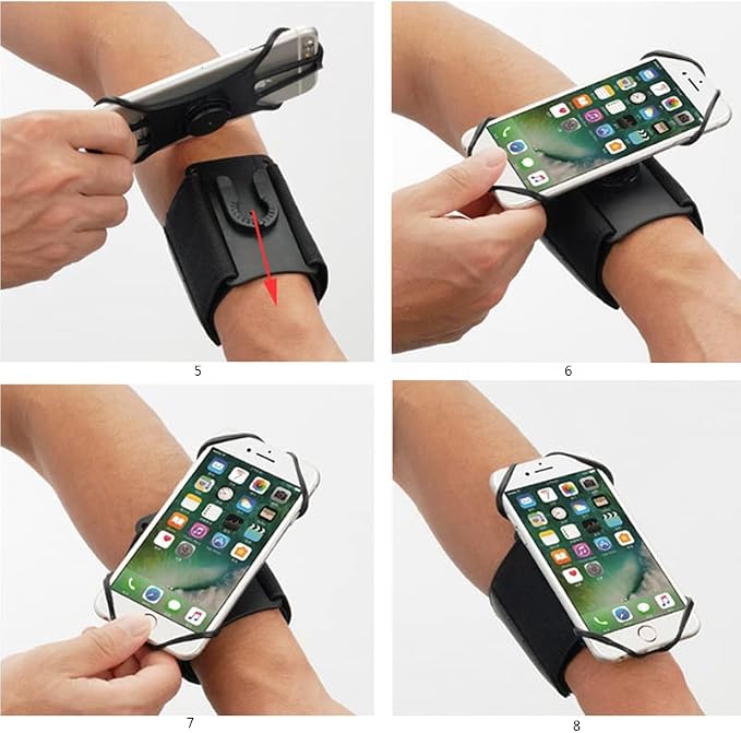 360° Rotatable Sport Running Armband Wristband Phone Holder for Samsung Galaxy S21 FE S20 S22 S23 S24 Ultra A32 A12 A03s iPhone 11 12 13 14 15 Pro Max Google Pixel 6 7 8 9 7a 4a 5a Moto G Stylus Power