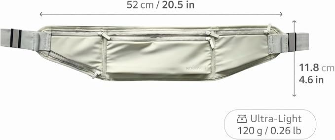 Running Belt with Water Bottle Holder - Waist Bag With Extender for Jogging, Hiking, Cycling, Walking - Dog Walker Hydration Fanny Pack - White(New Version)