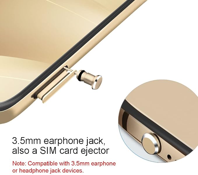 USB C Dust Plugs Charging Port Cover Protectors Caps Compatible with Samsung Galaxy S24 S23 S22 S21 S20 Ultra Plus Fe Type C Devices, Keep Dust/Dirt/Water/Lint from Charging Port (2PCS Gold)
