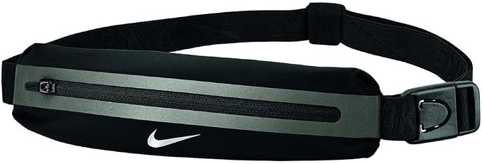 NIKE Unisex Slim Waistpack, Black/Silver, One Size EU