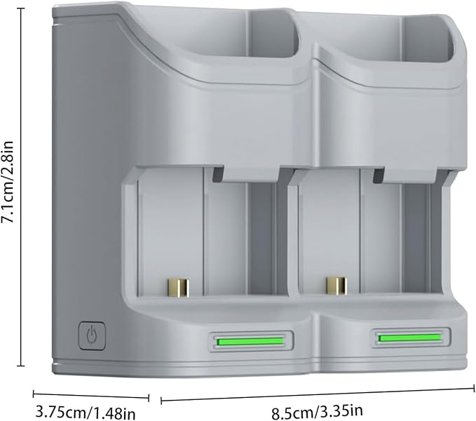 Dual Slot Battery Charger, 2H Fast Charging Case, Compatible with R5 R6 Mark II R6 Mark III 5D IV 7D II