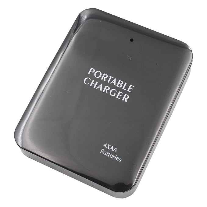 Black USB 4 AA Battery Emergency Charger Power Bank Case Fit for Cell Phone