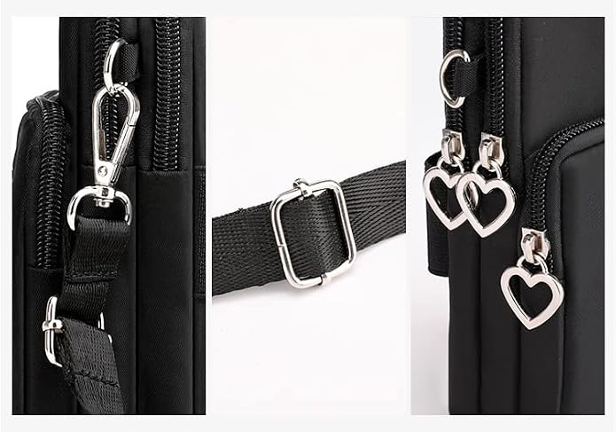 Zipper Crossbody Bag, Women Shoulder Pouch Wallet Purse Armband for iPhone 14 13 12 11 XR Samsung Galaxy S22 S21 FE Pixel 6