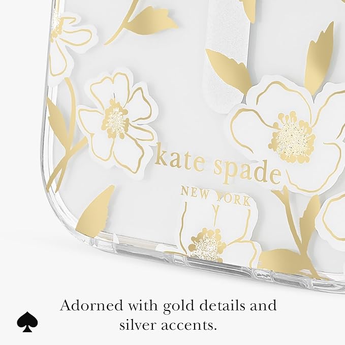 kate spade new york iPhone 17 Pro Case - Compatible with MagSafe - Designer Phone Case - Sunshine Floral Gems