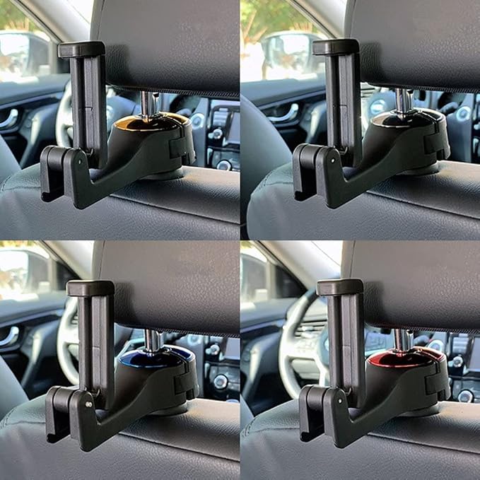 Car Headrest Hook Phone Car Holder Car Hanger for A4 B6 Seat Back Hanger Storage Hook Phone Holder Auto Fastener Clip (Beige)