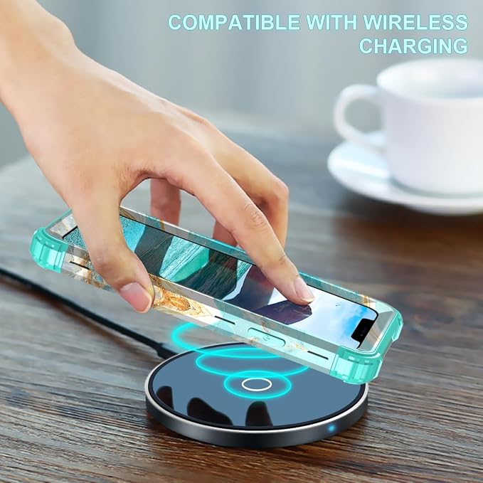 Hocase for iPhone XR Case, Heavy Duty Shockproof Protection Soft Silicone Rubber+Hard Plastic Bumper Hybrid Dual Layer Protective Case for iPhone XR (6.1-inch Display) 2018 - Teal