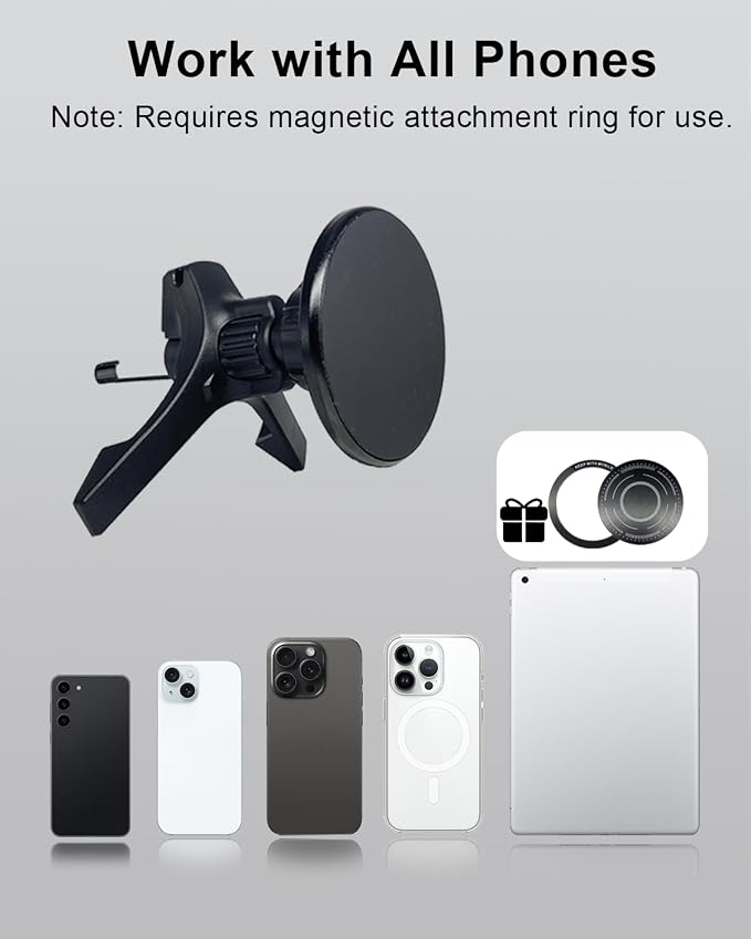 Car Vent Phone Mount for Mercedes Benz C300/260/200/180 A-Class GLB,Ultra-Stable Metal Hook Car Accessories Phone Holder for iPhone 17/16/15/14/13/12