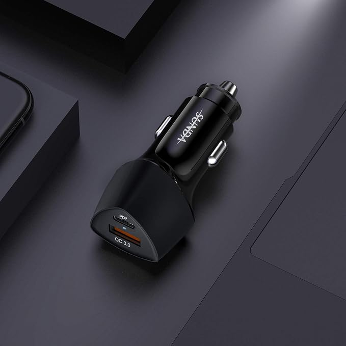 (10pack) SUNDA USB C Fast Car Charger 51W Dual Ports PD/PPS&QC3.0, Cell Phone Automobile Chargers, for Apple Smart-Phones and Android Car Charger, Compatible with iPhone 16/15 Pro/14 Mini/iPhone 13