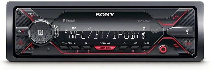Sony DSX-A410BT Single Din Bluetooth Front USB AUX Car Stereo Digital Media Receiver (No CD Player)