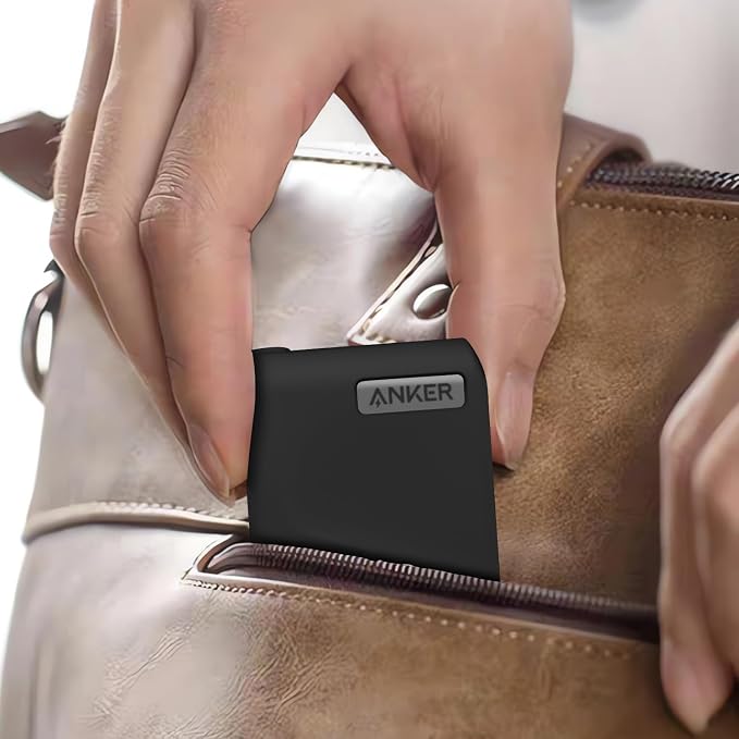 Geiomoo Soft Silicone Case for Anker Prime 160W Charger, Flexible Scratch Resistant Cover (Black)
