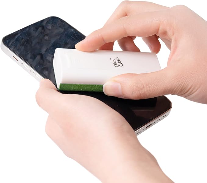 CLICK CLEAN Touchscreen Mist Cleaner, Screen Cleaner, All in One Screen Cleaner Spray with Microfiber and Phone Stand for All Phones, Laptop and Tablet Screens (Green)