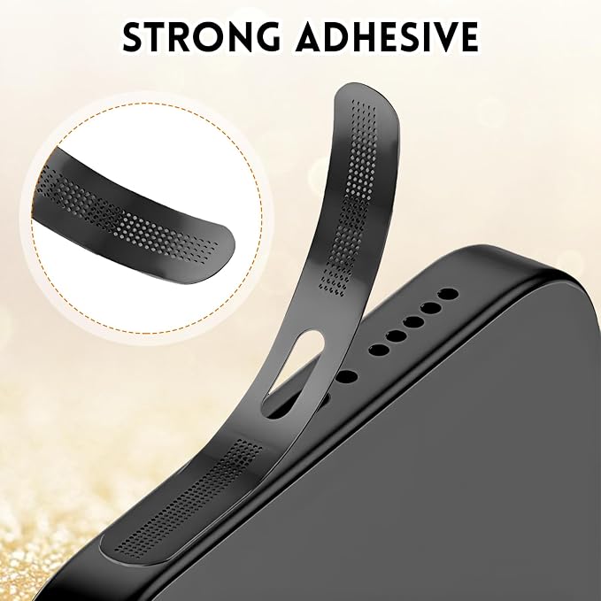 Mobile Phone Speaker Metal Dust Mesh, typeC Charging Port dust Plug, USB C Cleaning Brush Cleaning Tool Set for iPhone 17 Pro (Black)