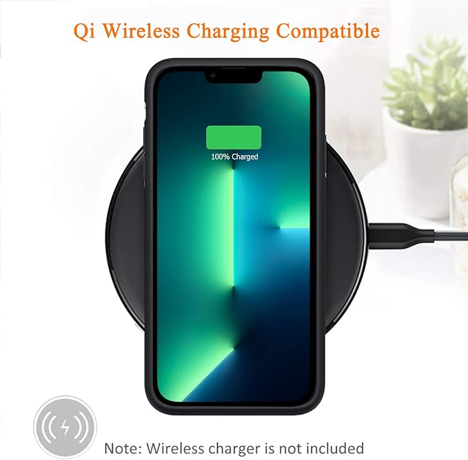 Battery Case for iPhone 13 Pro Max, 12000mAh Rechargeable Portable Charging Case with Wireless Charging Compatible for iPhone 13 Pro Max (6.7 inch) with CarPlay Battery Pack Charger Case (Black)