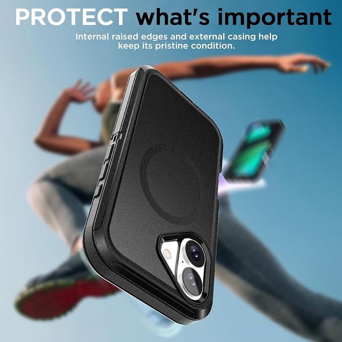 AICase for iPhone 17 Case+Belt-Clip Holster 6.3",Heavy Duty Drop Protection Full Body Rugged Shockproof/Drop Proof/DustProof Military Grade Tough Durable Cover for iPhone 17 2025_BG023