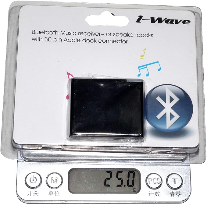 VR robot 30 Pin Bluetooth Receiver, Low Latency Adapter for iPod iPhone Music Docking Stations Speakers(Not for Car or Motorcycle)