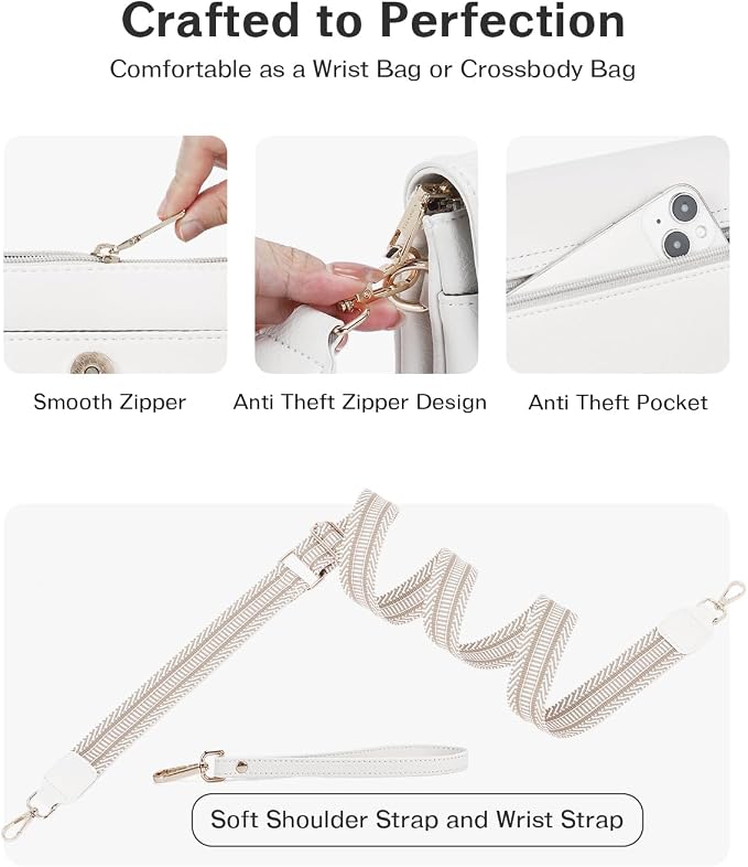 CHOLISS Small Crossbody Bags for Women, Vegan Leather Cell Phone Purse, Mini Travel Purse with Adjustable Strap Womens Gifts