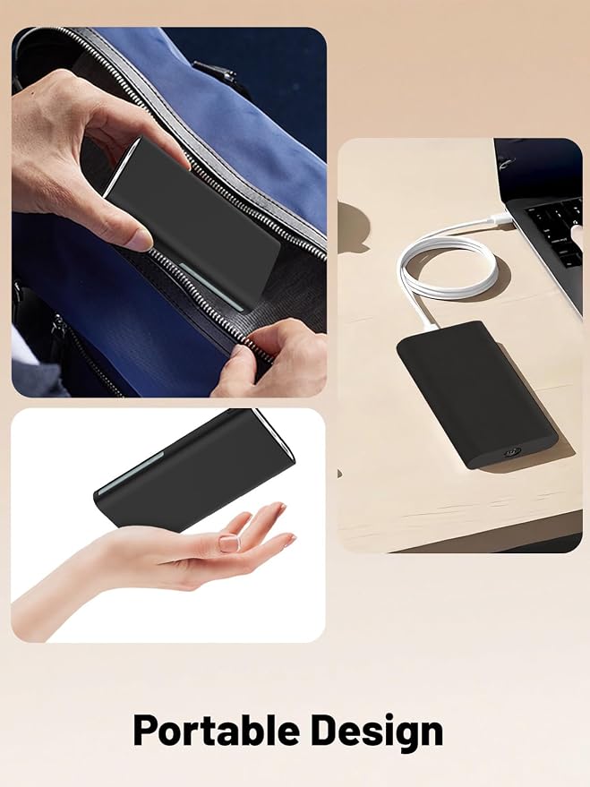 Silicone Protective Case Compatible with OnePlus SuperVooc Power Bank 12,000mAh 100W, Shockproof Cover with LCD Display Visible, Anti-Lost Strap, Precision Cutouts for All-Port Charger (Black)