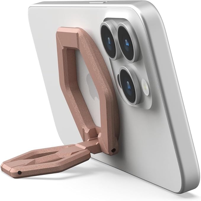 URBAN ARMOR GEAR UAG Magnetic Phone Ring Stand Compatible with MagSafe Magnet, Removable Metal Finger Ring Grip & 360 Rotation Adjustable Kickstand for iPhone 17, Galaxy S26, Nude