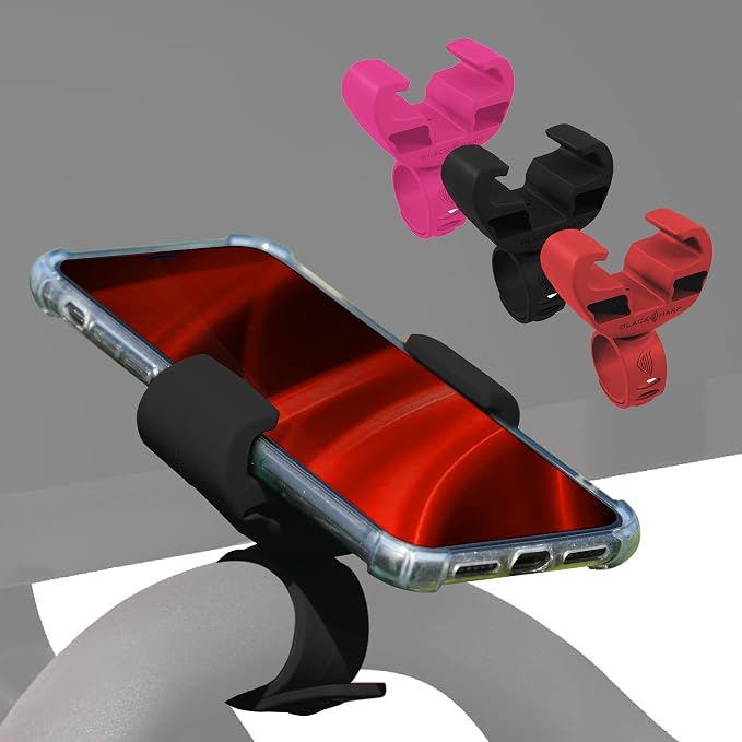 Silicone Bike Phone Holder Designed for Peloton and Exercise Bike- Cell Phone Mount for Stationary Exercise Bike Accessories