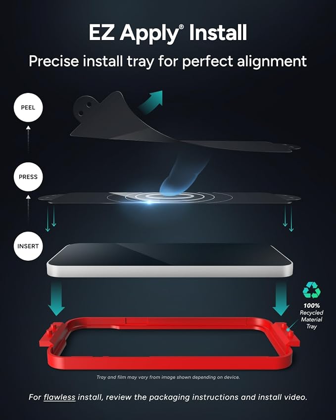 ZAGG InvisibleShield Glass Elite Google Pixel 8 Pro Screen Protector - 5X Stronger with Reinforced Edges, Scratch & Smudge-Resistant Surface, Easy to Install