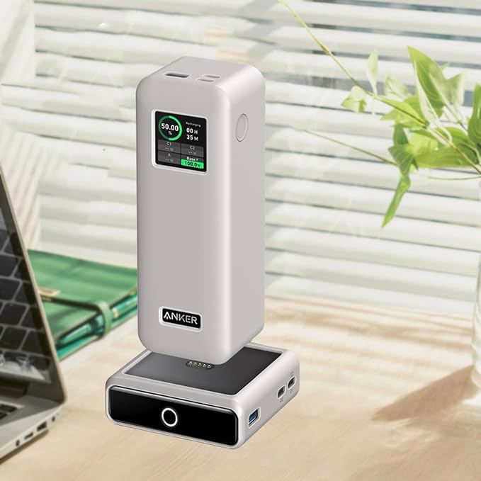 Case for Anker Prime 27,650mAh Power Bank (250W) and 100W Charging Base,NOUKAJU Silicone Protective Cover,Drop-Proof,Scratch-Proof,Protective Case for Anker Prime Power Bank 27,650mAh(Gray)