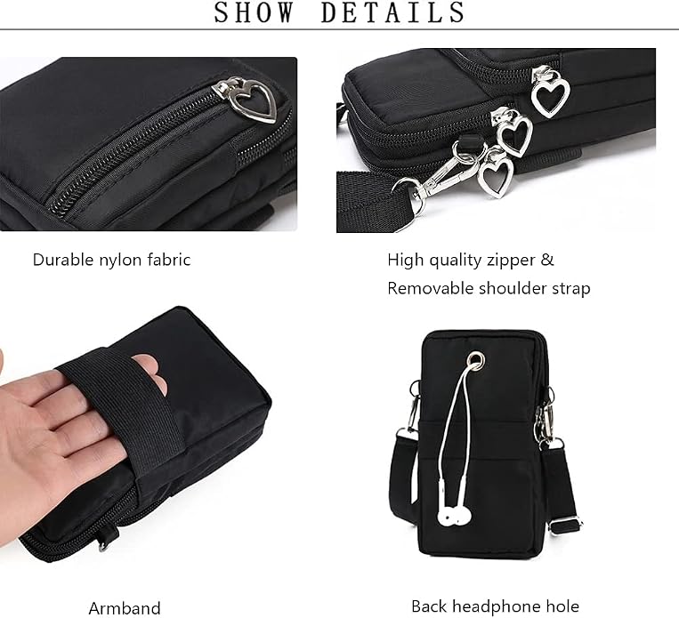 Women Crossbody Cell Phone Purse Case Armband Bag for iPhone 12 13 Mini 14 15 Plus 11 Pro Max Google Pixel 6a 7a 8a 6 7 8 Pro