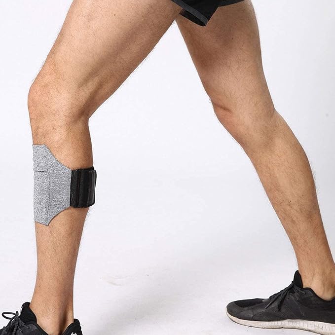 Equestrian Riders On The Leg Cell Phone Holder for Calf, Running Armband for iPhone 12, 11,6S 7 8 X Plus, Samsung Galaxy S10/9/8, Running Workouts Arm Band Strap Pouch for Jogger Hiker, Gray, S