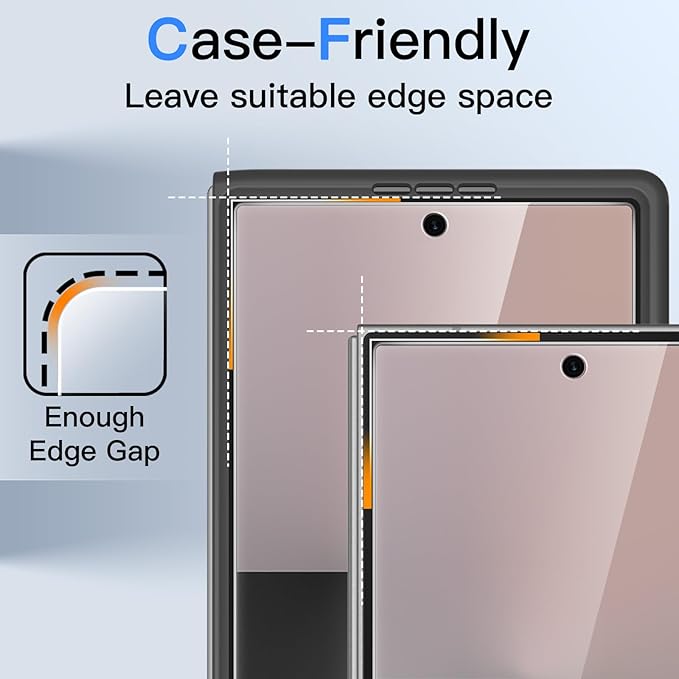 JETech Front Privacy Screen Protector for Samsung Galaxy Z Fold 7, 2-Pack | Anti-Spy Privacy Protection, Tempered Glass, Easy Installation Tool, Case-Friendly, Anti-Scratch Design