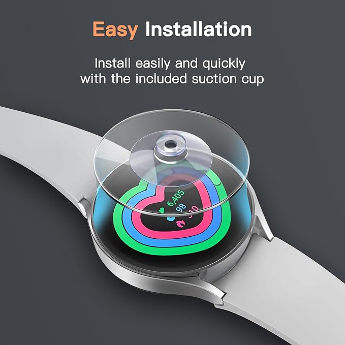 JETech Screen Protector for Samsung Galaxy Watch 7/6 44mm, 3-Pack | Tempered Glass Protection, HD Clear, Anti-Scratch Design